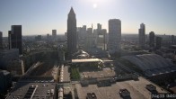 Archiv Foto Webcam Blick von Frankfurter Messe auf die Skyline 07:00