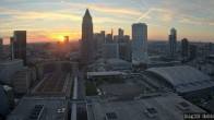 Archiv Foto Webcam Blick von Frankfurter Messe auf die Skyline 05:00
