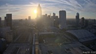 Archiv Foto Webcam Blick von Frankfurter Messe auf die Skyline 06:00