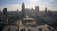 Archiv Foto Webcam Blick von Frankfurter Messe auf die Skyline 07:00