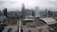 Archiv Foto Webcam Blick von Frankfurter Messe auf die Skyline 07:00