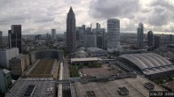 Archiv Foto Webcam Blick von Frankfurter Messe auf die Skyline 09:00