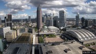 Archiv Foto Webcam Blick von Frankfurter Messe auf die Skyline 13:00