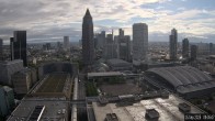 Archiv Foto Webcam Blick von Frankfurter Messe auf die Skyline 09:00