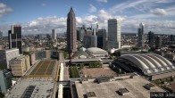 Archiv Foto Webcam Blick von Frankfurter Messe auf die Skyline 13:00