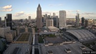 Archiv Foto Webcam Blick von Frankfurter Messe auf die Skyline 17:00