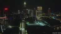 Archiv Foto Webcam Blick von Frankfurter Messe auf die Skyline 23:00