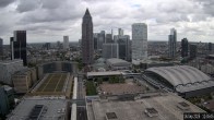 Archiv Foto Webcam Blick von Frankfurter Messe auf die Skyline 12:00