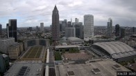 Archiv Foto Webcam Blick von Frankfurter Messe auf die Skyline 13:00