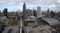 Archiv Foto Webcam Blick von Frankfurter Messe auf die Skyline 15:00