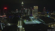 Archiv Foto Webcam Blick von Frankfurter Messe auf die Skyline 23:00