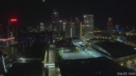 Archiv Foto Webcam Blick von Frankfurter Messe auf die Skyline 03:00
