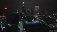 Archiv Foto Webcam Blick von Frankfurter Messe auf die Skyline 23:00