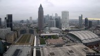 Archiv Foto Webcam Blick von Frankfurter Messe auf die Skyline 08:00