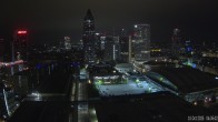 Archiv Foto Webcam Blick von Frankfurter Messe auf die Skyline 03:00