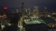 Archiv Foto Webcam Blick von Frankfurter Messe auf die Skyline 06:00
