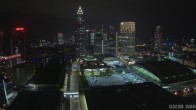Archiv Foto Webcam Blick von Frankfurter Messe auf die Skyline 19:00