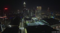 Archiv Foto Webcam Blick von Frankfurter Messe auf die Skyline 23:00