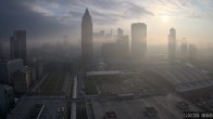 Archiv Foto Webcam Blick von Frankfurter Messe auf die Skyline 07:00