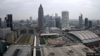 Archiv Foto Webcam Blick von Frankfurter Messe auf die Skyline 15:00