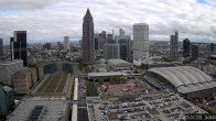 Archiv Foto Webcam Blick von Frankfurter Messe auf die Skyline 13:00