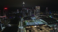Archiv Foto Webcam Blick von Frankfurter Messe auf die Skyline 23:00