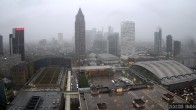 Archiv Foto Webcam Blick von Frankfurter Messe auf die Skyline 07:00