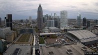 Archiv Foto Webcam Blick von Frankfurter Messe auf die Skyline 09:00