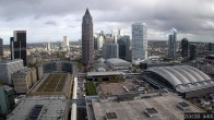 Archiv Foto Webcam Blick von Frankfurter Messe auf die Skyline 13:00