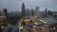 Archiv Foto Webcam Blick von Frankfurter Messe auf die Skyline 06:00