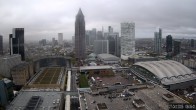 Archiv Foto Webcam Blick von Frankfurter Messe auf die Skyline 07:00