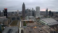 Archiv Foto Webcam Blick von Frankfurter Messe auf die Skyline 06:00