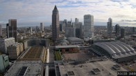 Archiv Foto Webcam Blick von Frankfurter Messe auf die Skyline 09:00