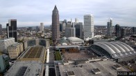 Archiv Foto Webcam Blick von Frankfurter Messe auf die Skyline 13:00