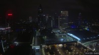 Archiv Foto Webcam Blick von Frankfurter Messe auf die Skyline 23:00