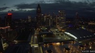 Archiv Foto Webcam Blick von Frankfurter Messe auf die Skyline 05:00