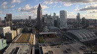 Archiv Foto Webcam Blick von Frankfurter Messe auf die Skyline 09:00