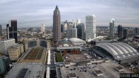 Archiv Foto Webcam Blick von Frankfurter Messe auf die Skyline 09:00
