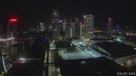 Archiv Foto Webcam Blick von Frankfurter Messe auf die Skyline 03:00