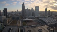 Archiv Foto Webcam Blick von Frankfurter Messe auf die Skyline 07:00