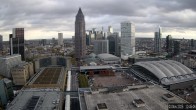 Archiv Foto Webcam Blick von Frankfurter Messe auf die Skyline 11:00