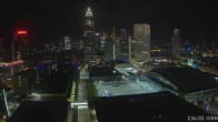 Archiv Foto Webcam Blick von Frankfurter Messe auf die Skyline 23:00