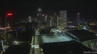 Archiv Foto Webcam Blick von Frankfurter Messe auf die Skyline 02:00