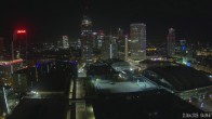 Archiv Foto Webcam Blick von Frankfurter Messe auf die Skyline 03:00