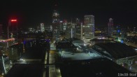 Archiv Foto Webcam Blick von Frankfurter Messe auf die Skyline 04:00