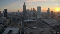 Archiv Foto Webcam Blick von Frankfurter Messe auf die Skyline 07:00