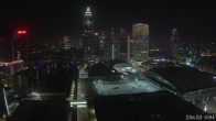 Archiv Foto Webcam Blick von Frankfurter Messe auf die Skyline 23:00