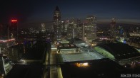 Archiv Foto Webcam Blick von Frankfurter Messe auf die Skyline 06:00