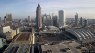 Archiv Foto Webcam Blick von Frankfurter Messe auf die Skyline 11:00