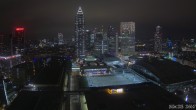 Archiv Foto Webcam Blick von Frankfurter Messe auf die Skyline 19:00